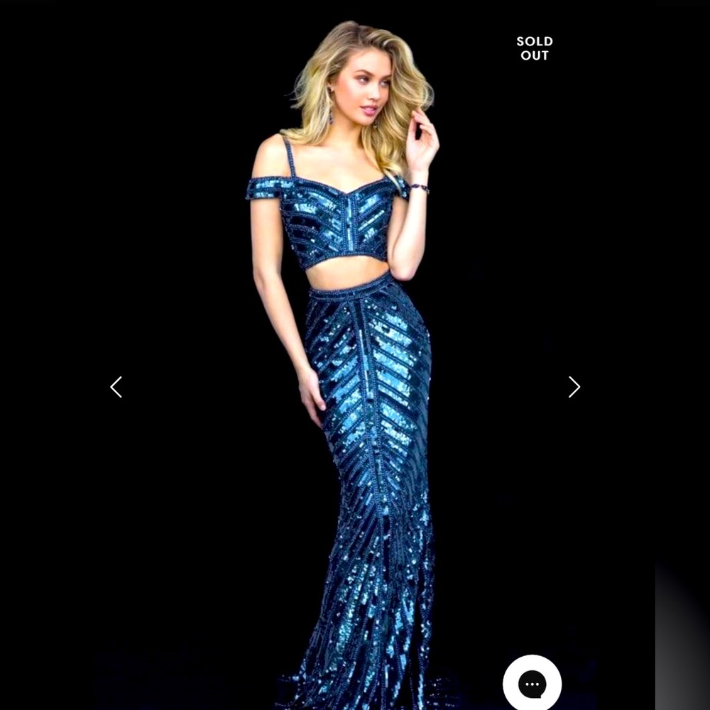 NWT Sherri Hill Two Piece Sequin Dress 51934